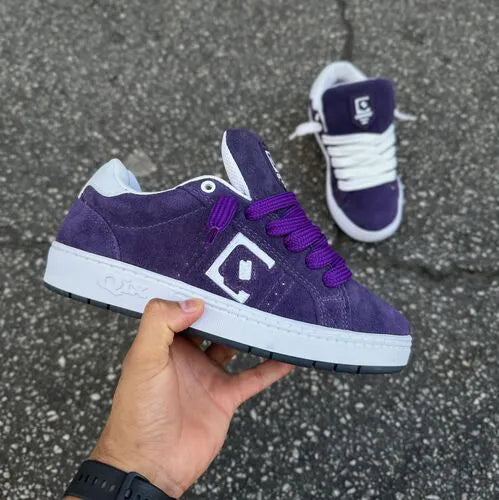 Qix Combat Suede Roxo/Branco